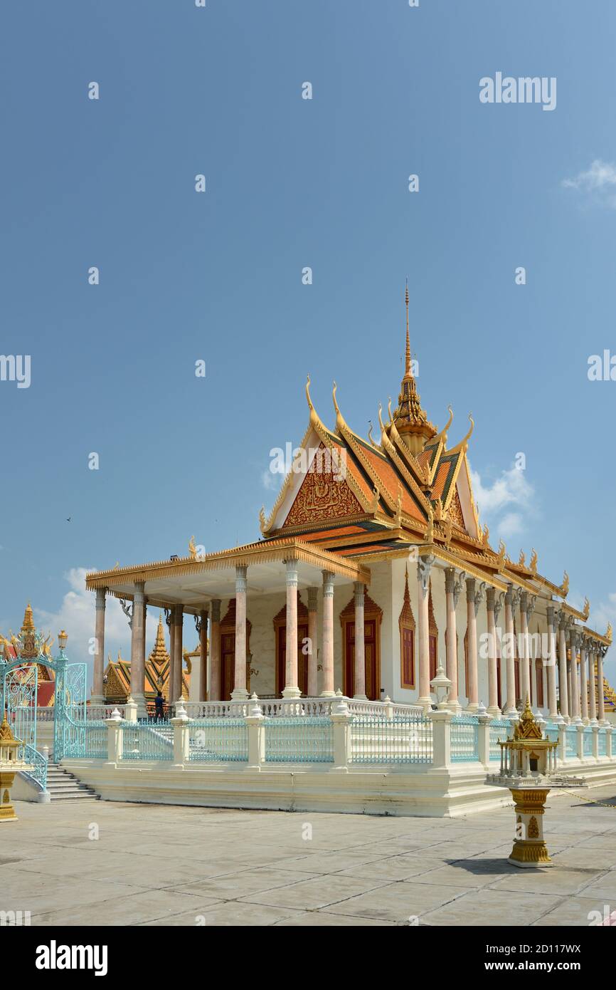 Silver Pagoda in the Royal Palace of Phnom Penh, Cambodia Stock Photo