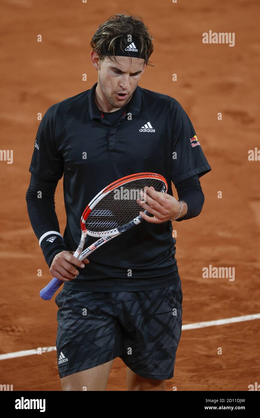 Dominic THIEM (AUT) during the Roland Garros 2020, Grand Slam tennis  tournament, on October 4, 2020 at Roland Garros stadium in Paris, France -  Photo Stock Photo - Alamy