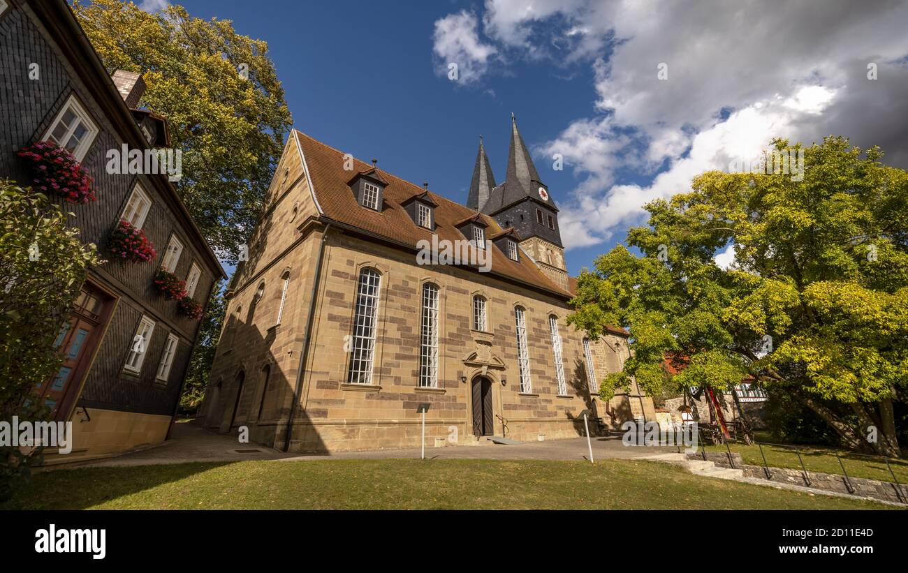 Protestant Church St Laurentius in Meeder, Upper-Franconia, Germany Stock Photo