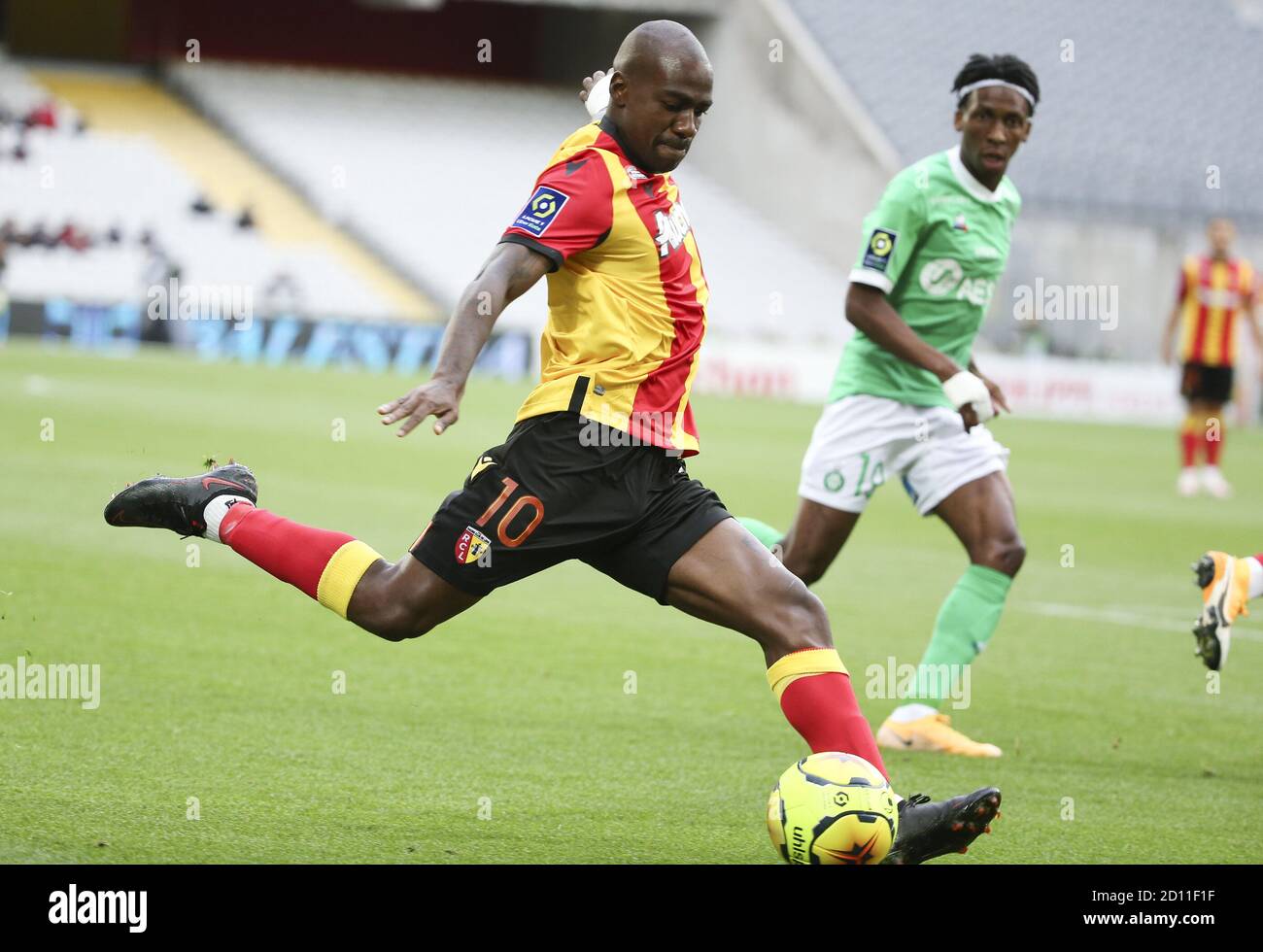 Gael Kakuta of Lens during the French championship Ligue 1 football match between RC Lens and AS Saint Etienne (ASSE) on October 3, 2020 at Stade Boll Stock Photo