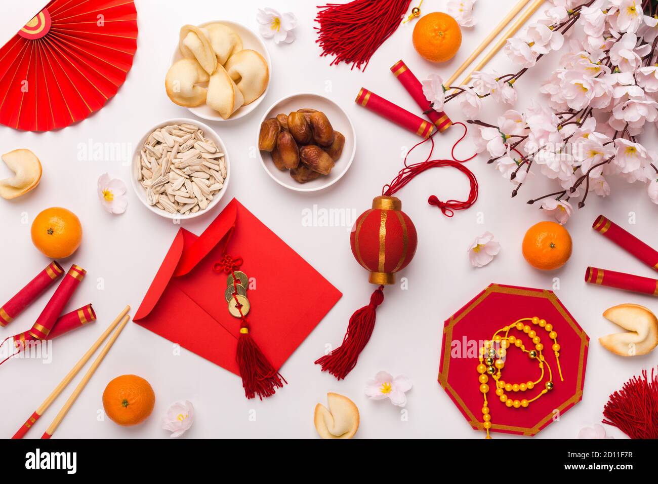 Chinese new year festival decorations, traditional accessories Stock