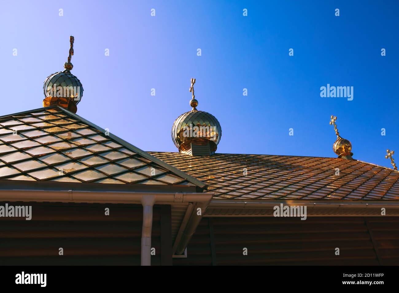 domes with crosses on the church roof Stock Photo - Alamy