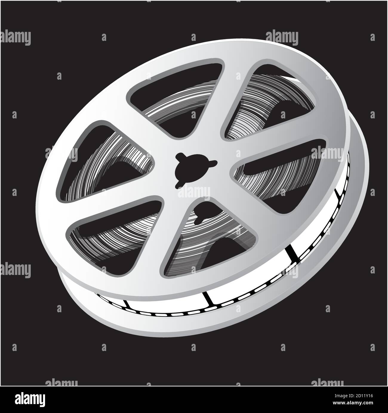 illustration of a film reel Stock Vector Image & Art - Alamy