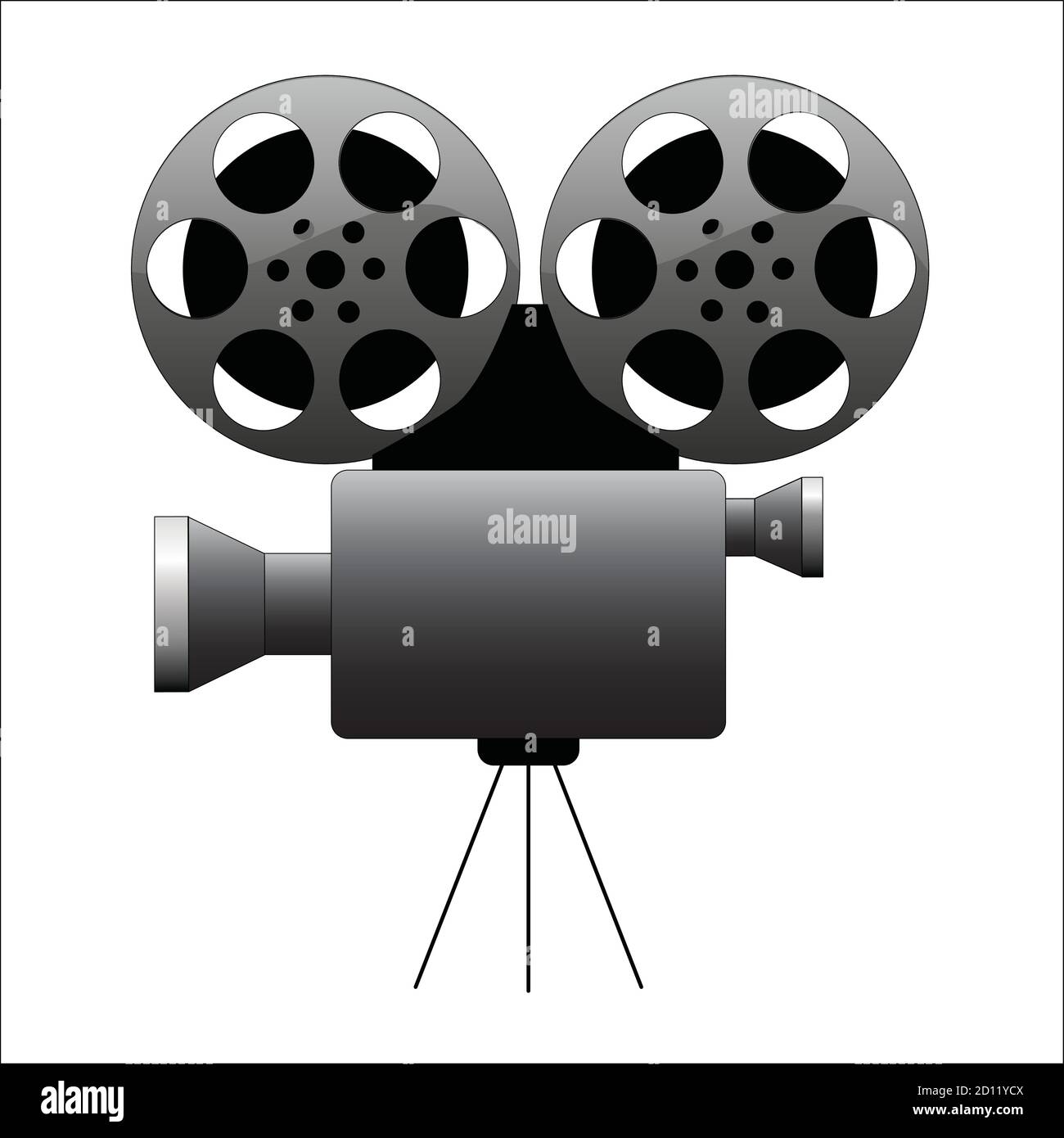 movie camera and film reel Stock Vector Image & Art - Alamy