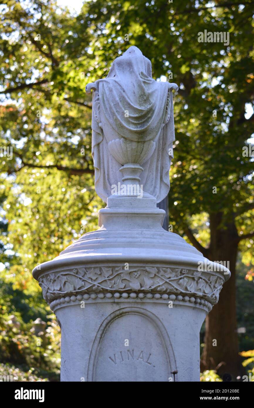In the iconic Mount Auburn Cemetery, home to many historical figures