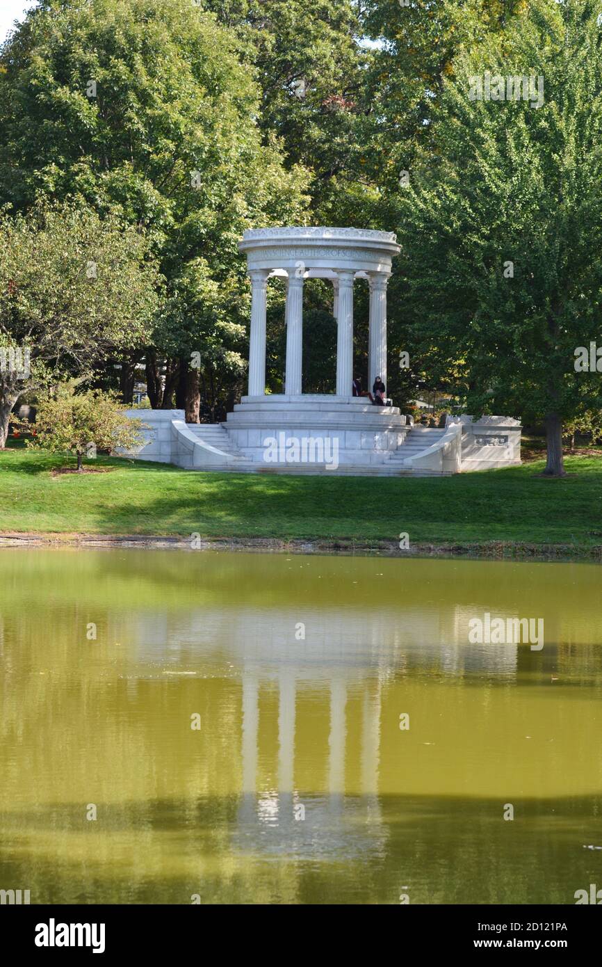 In the iconic Mount Auburn Cemetery, home to many historical figures