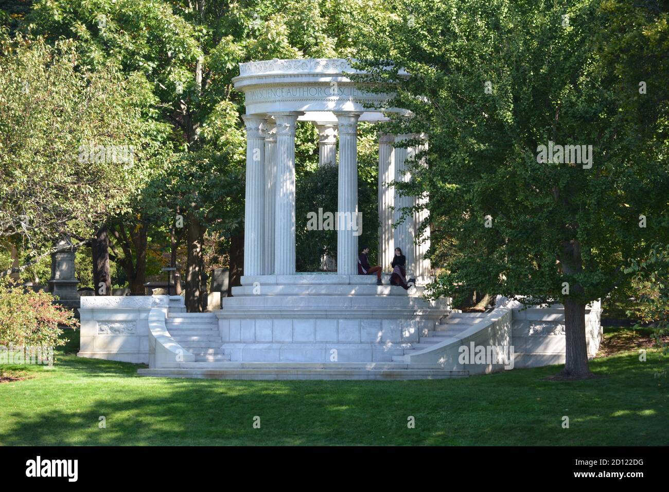 In the iconic Mount Auburn Cemetery, home to many historical figures