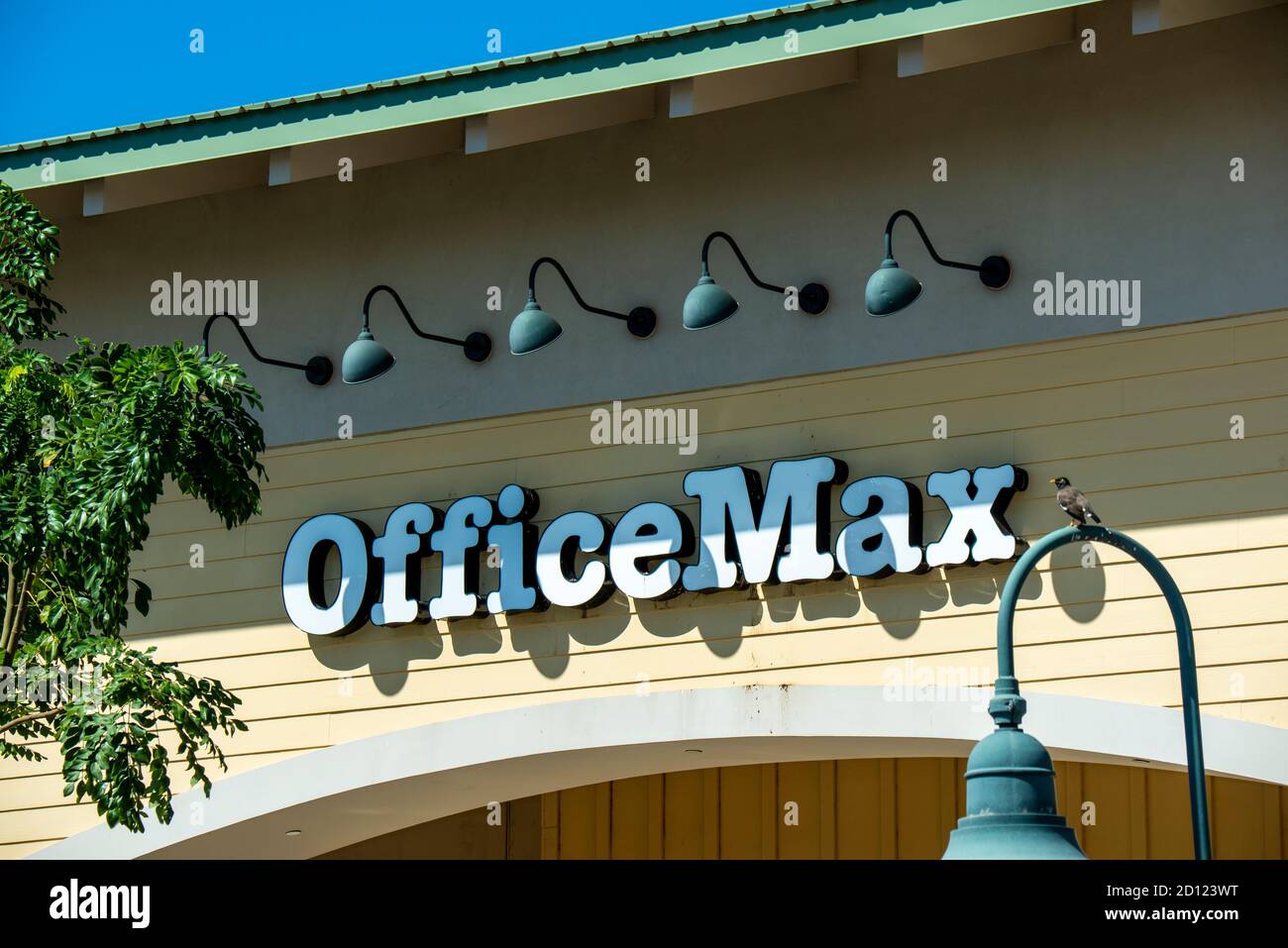 Maui Hawaii Office Max Logo On Their Building In Lahaina 2D123WT 