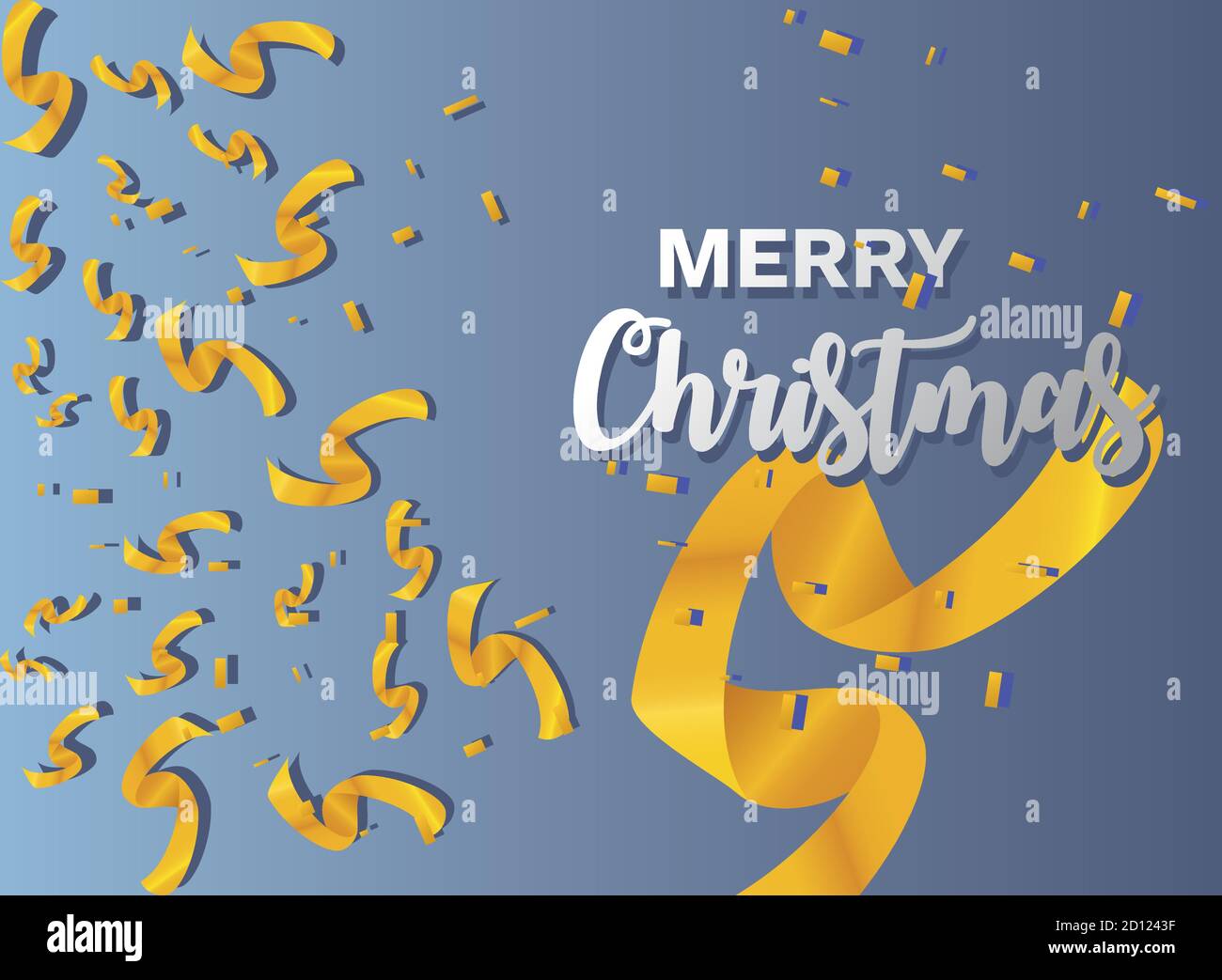 merry christmas label with ribbon decorative vector illustration design ...