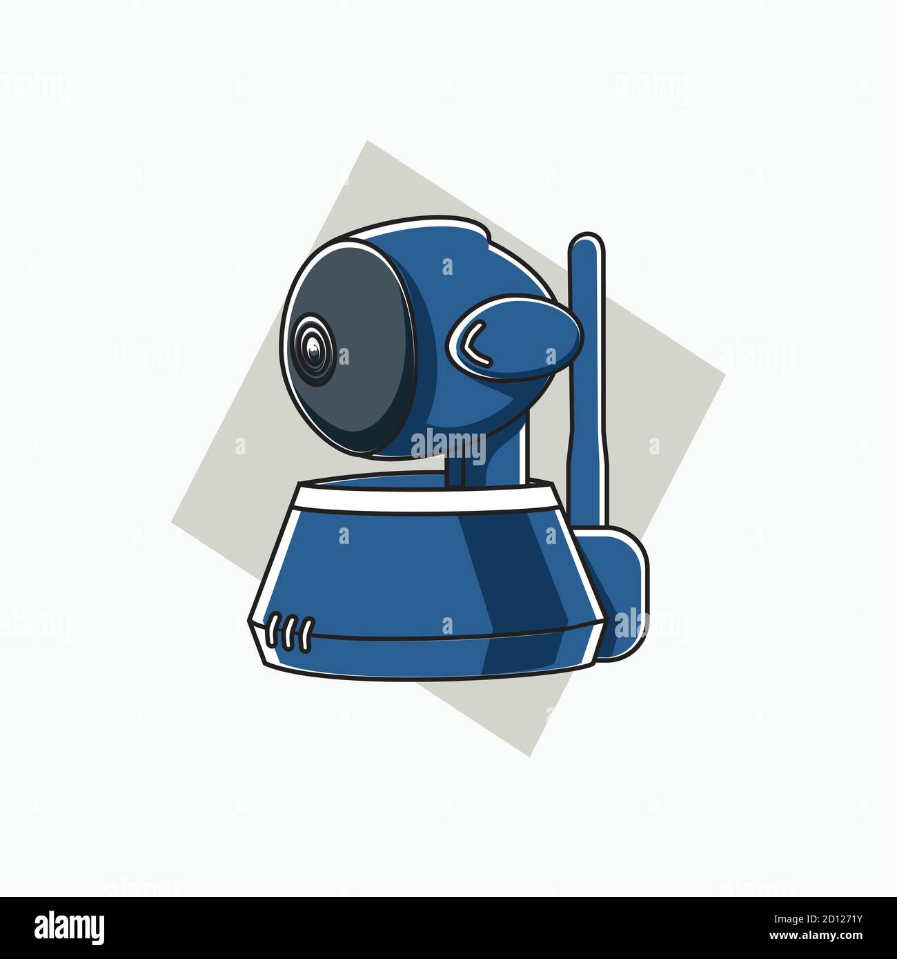 vector illustrations wireless indoor CCTV (camera surveillance) with