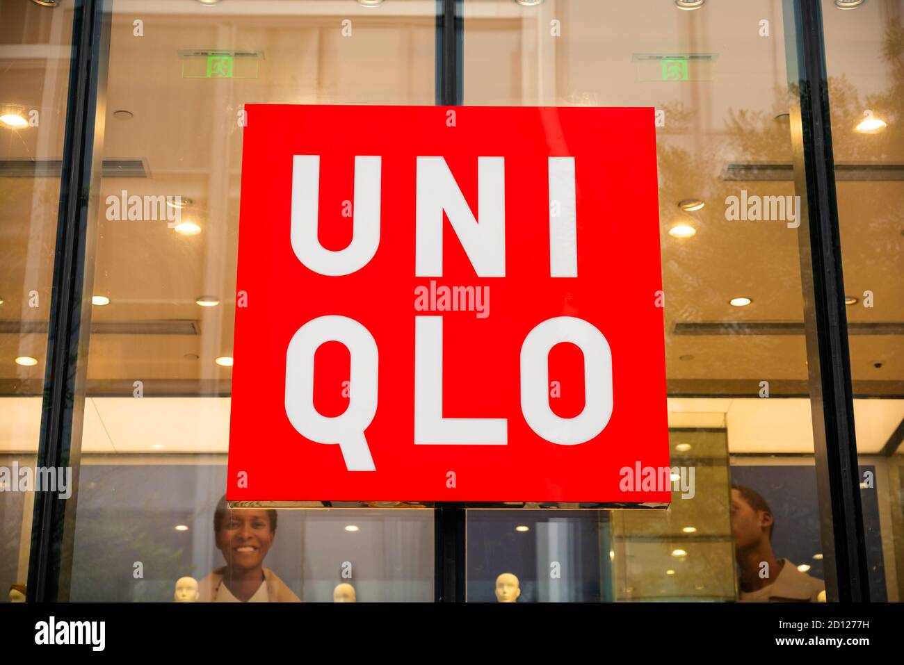 Japanese casual wear designer and manufacturer, Uniqlo logo seen in  Shenzhen Stock Photo - Alamy