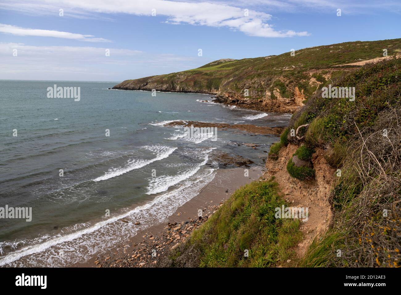 Anglesey coastal path at Church Bay, North Wales Stock Photo