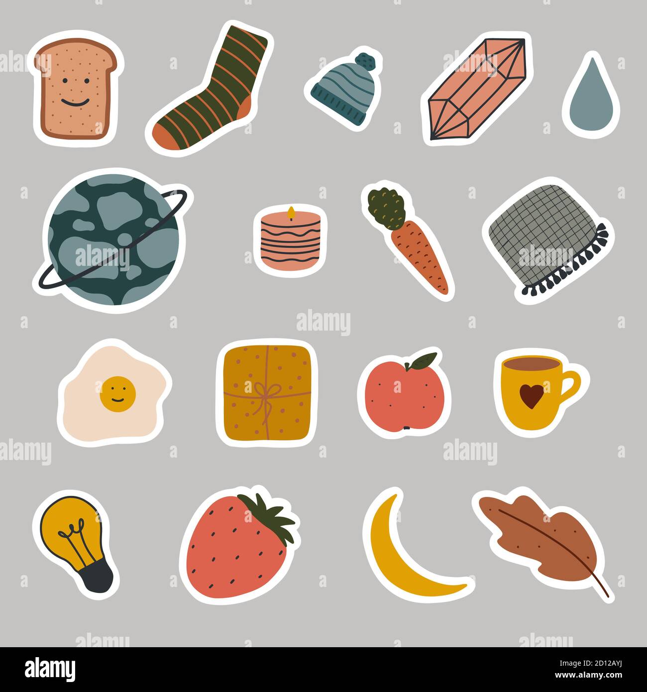 Premium Vector  Cute bullet journal doodle drawing sticker set abstract