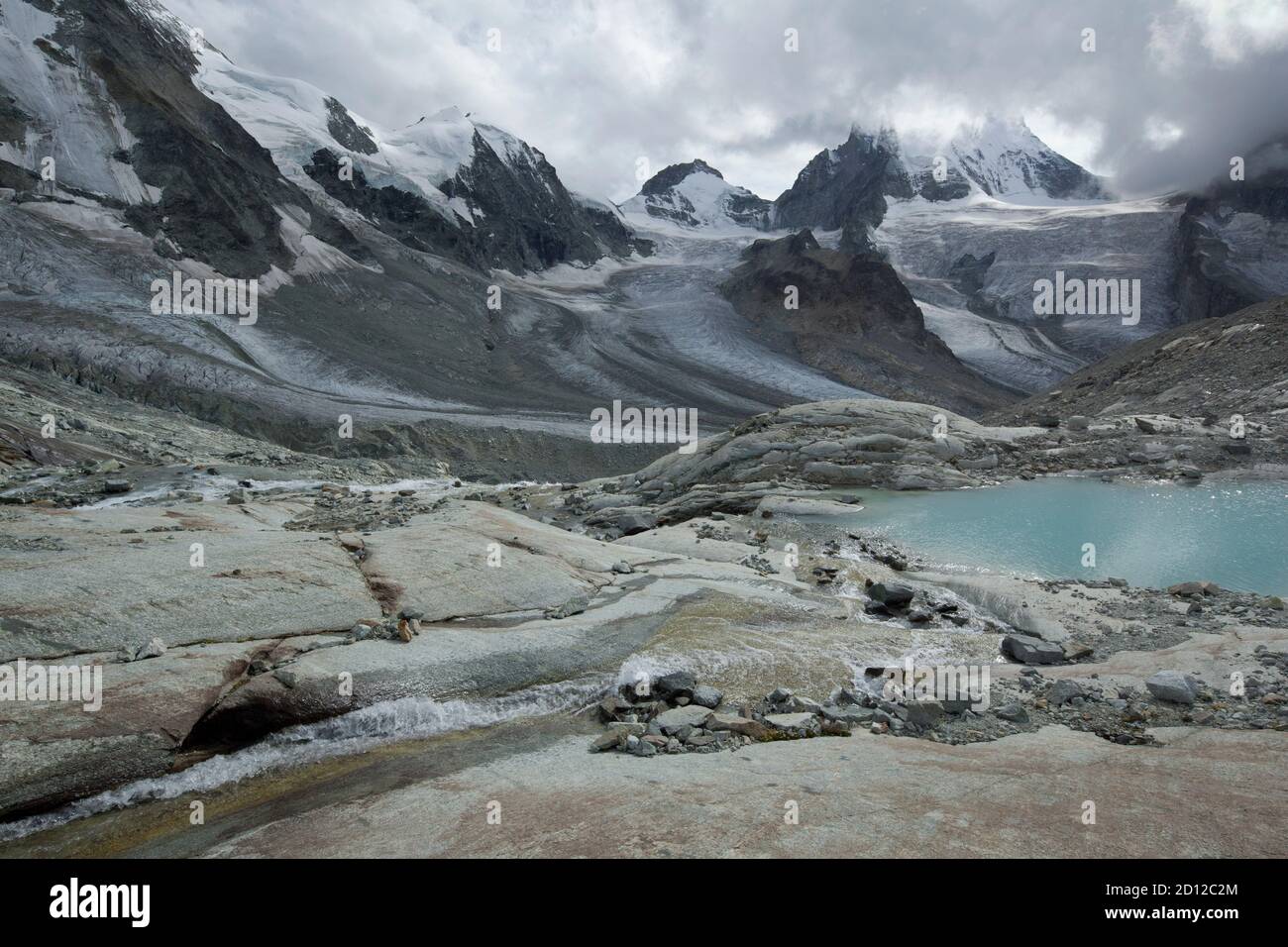 geography / travel, Switzerland, glacial polish with brook near the