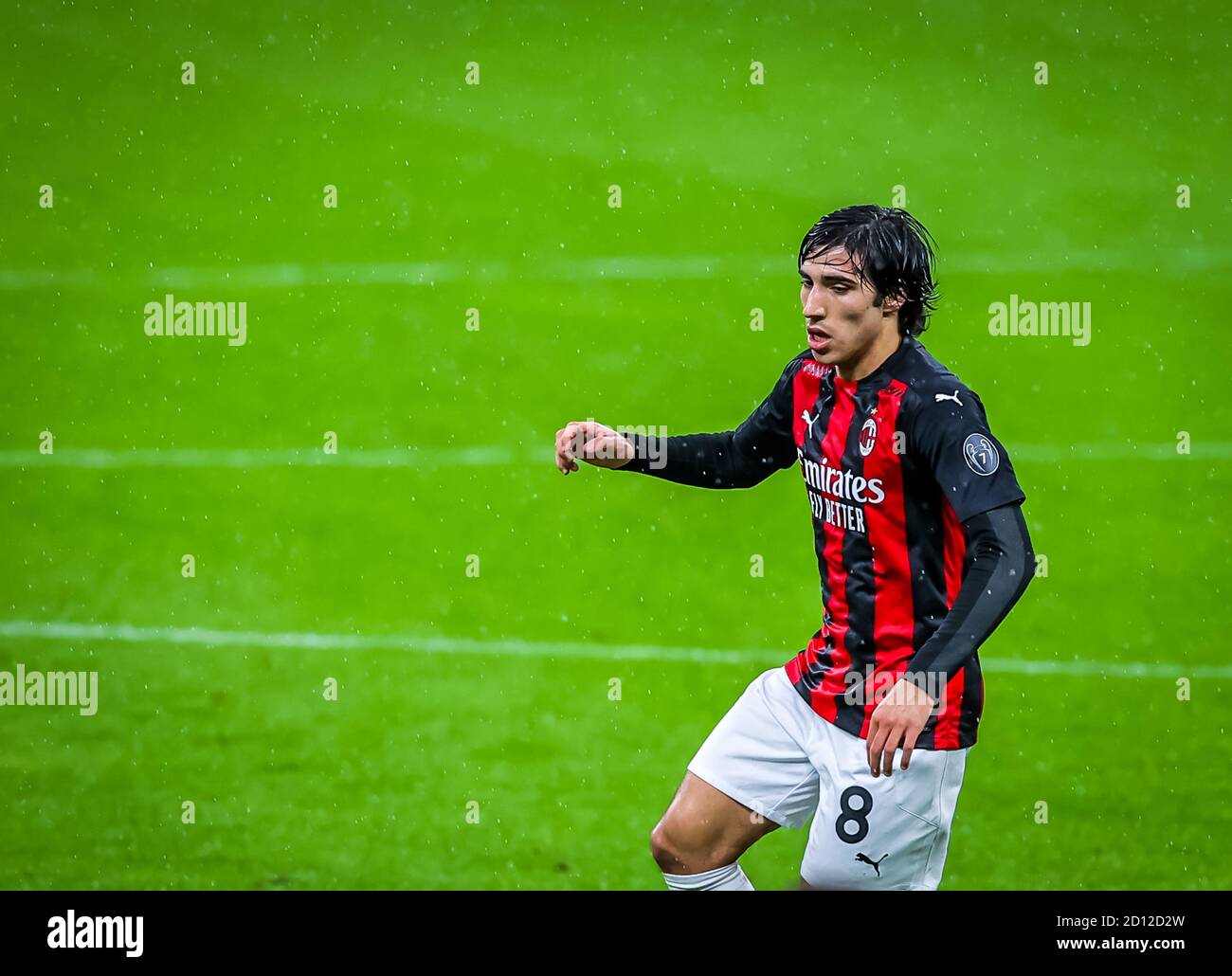 Sandro Tonali of AC Milan during the Serie A 2020/21 match between