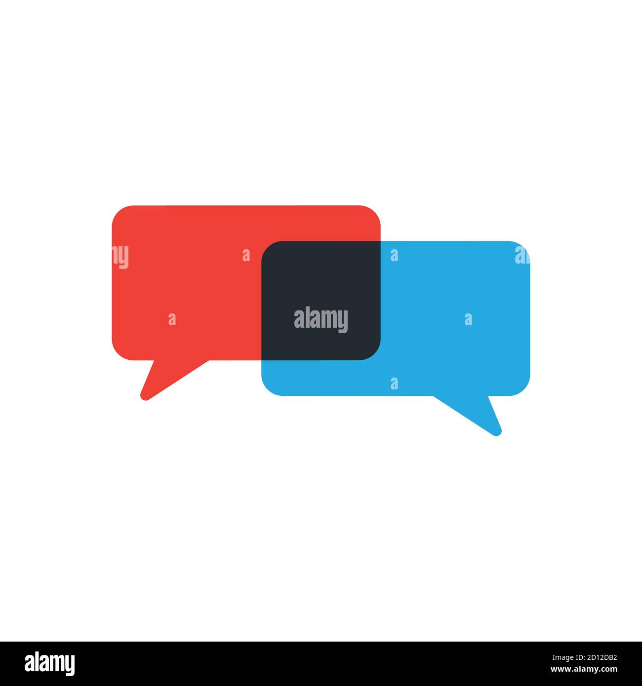 Speech bubbles, chat icon, message communication talk concept. Stock ...