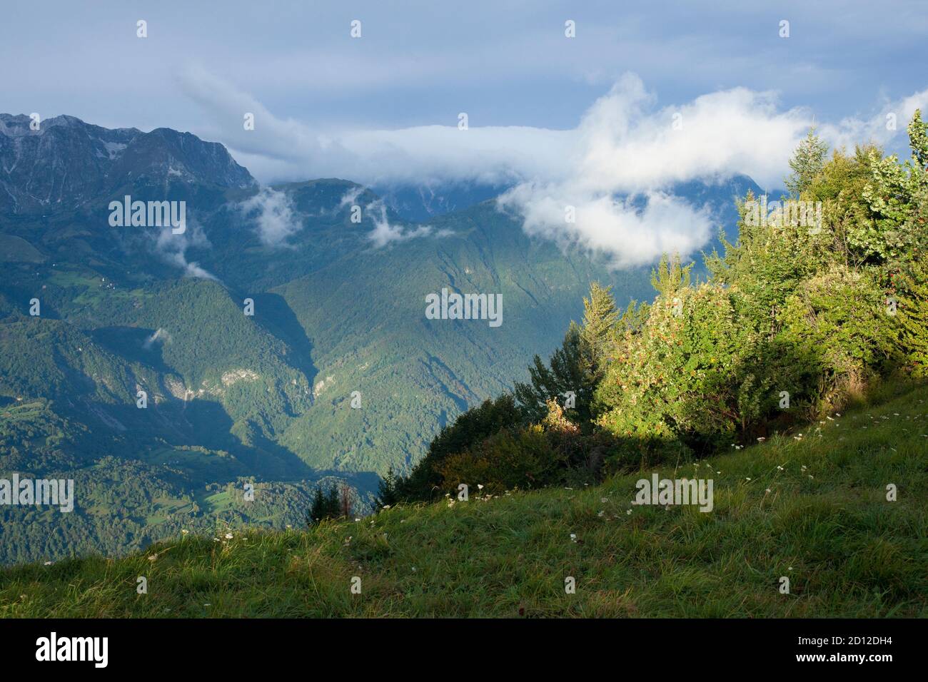 geography / travel, Slovenia, Julian Alps, ridge of the Krn, view from Mount Kuk, Additional-Rights-Clearance-Info-Not-Available Stock Photo