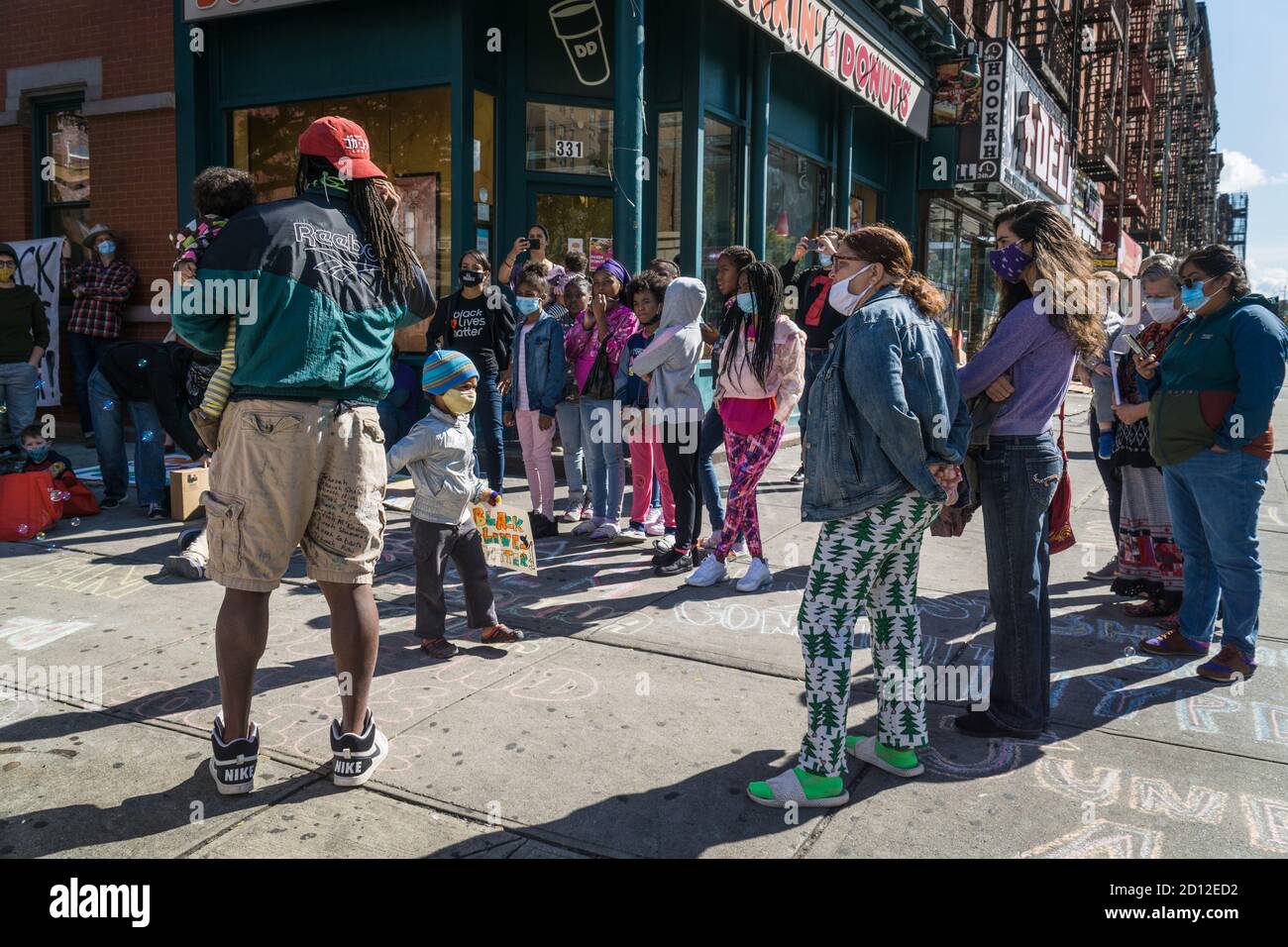 Every Sunday outside the 40th Precinct residents of the Mott Haven