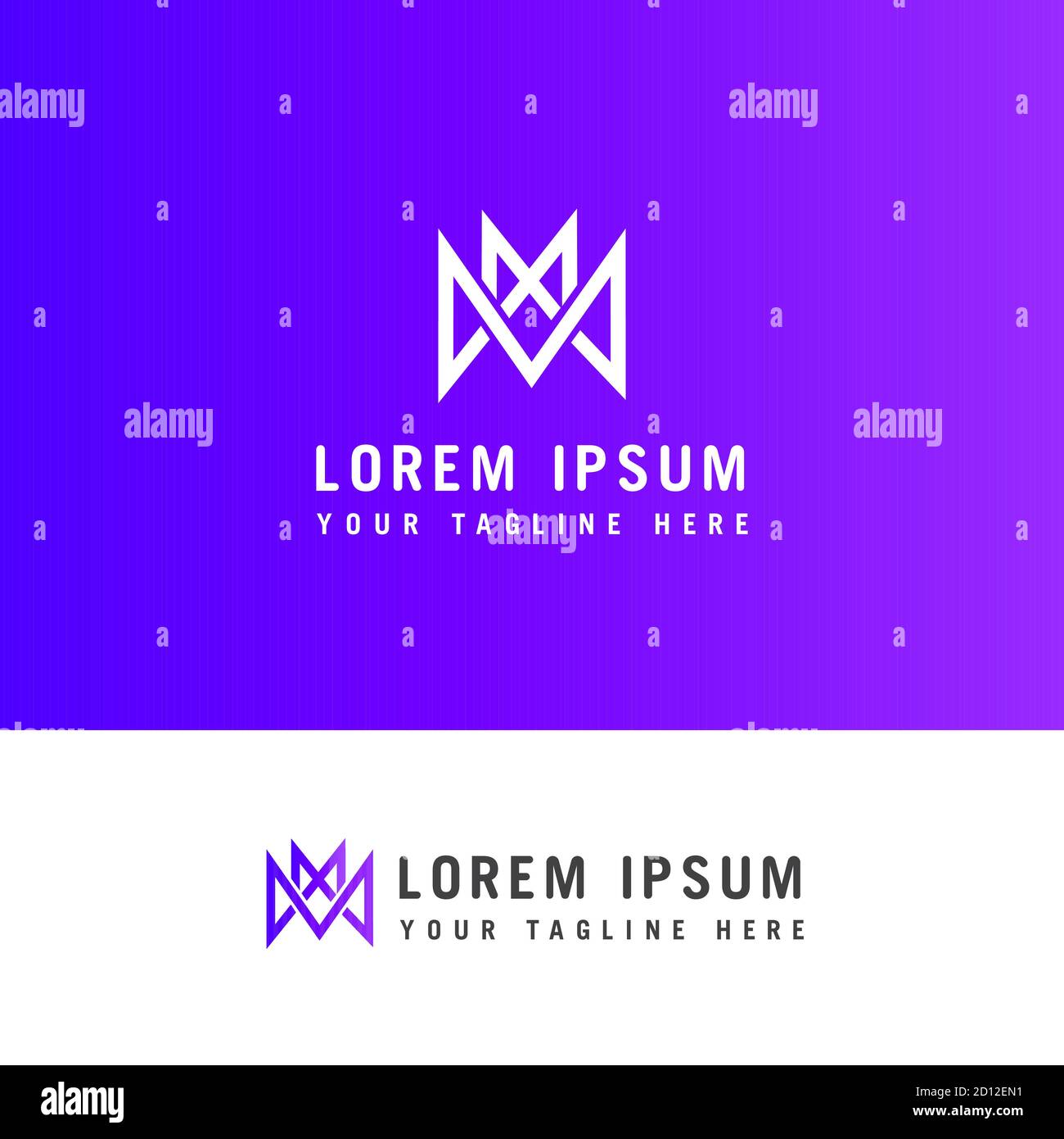 Letter M logo monogram. Creative line art design. Eps10 Vector line logotype. Stock Vector