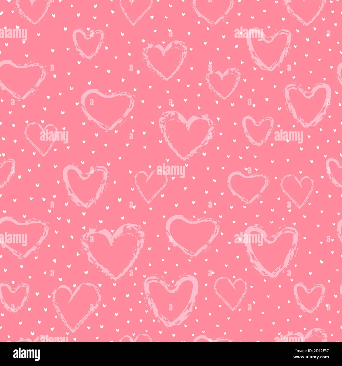 Valentine's Day background with simple heart shape. Cute doodle style  hearts seamless vector pattern. for greeting cards and invitations of the  weddin Stock Vector Image & Art - Alamy