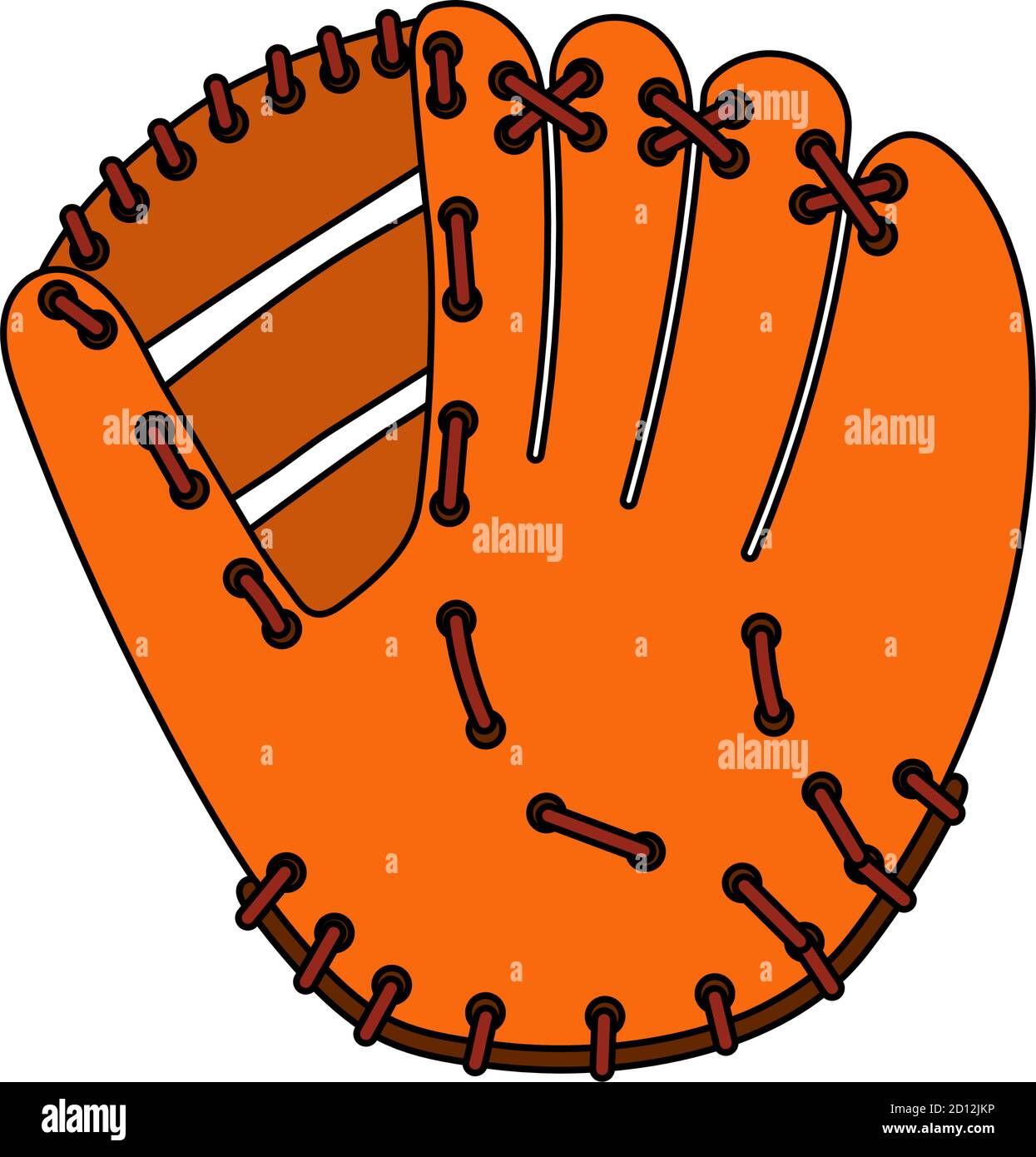 Baseball Glove Icon. Editable Outline With Color Fill Design. Vector Illustration Stock Vector