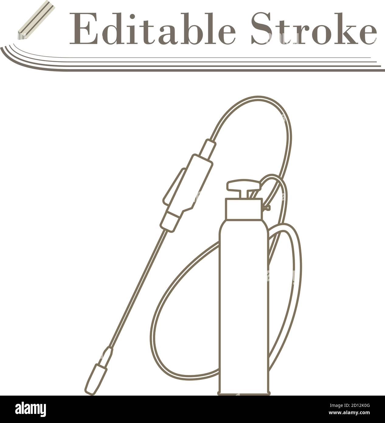 Garden Sprayer Icon. Editable Stroke Simple Design. Vector Illustration ...