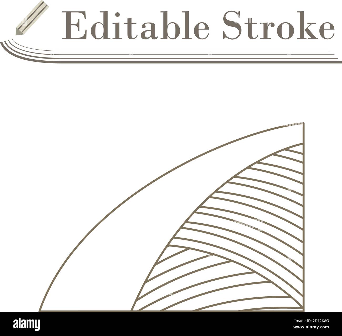 Agriculture Field Icon. Editable Stroke Simple Design. Vector Illustration. Stock Vector