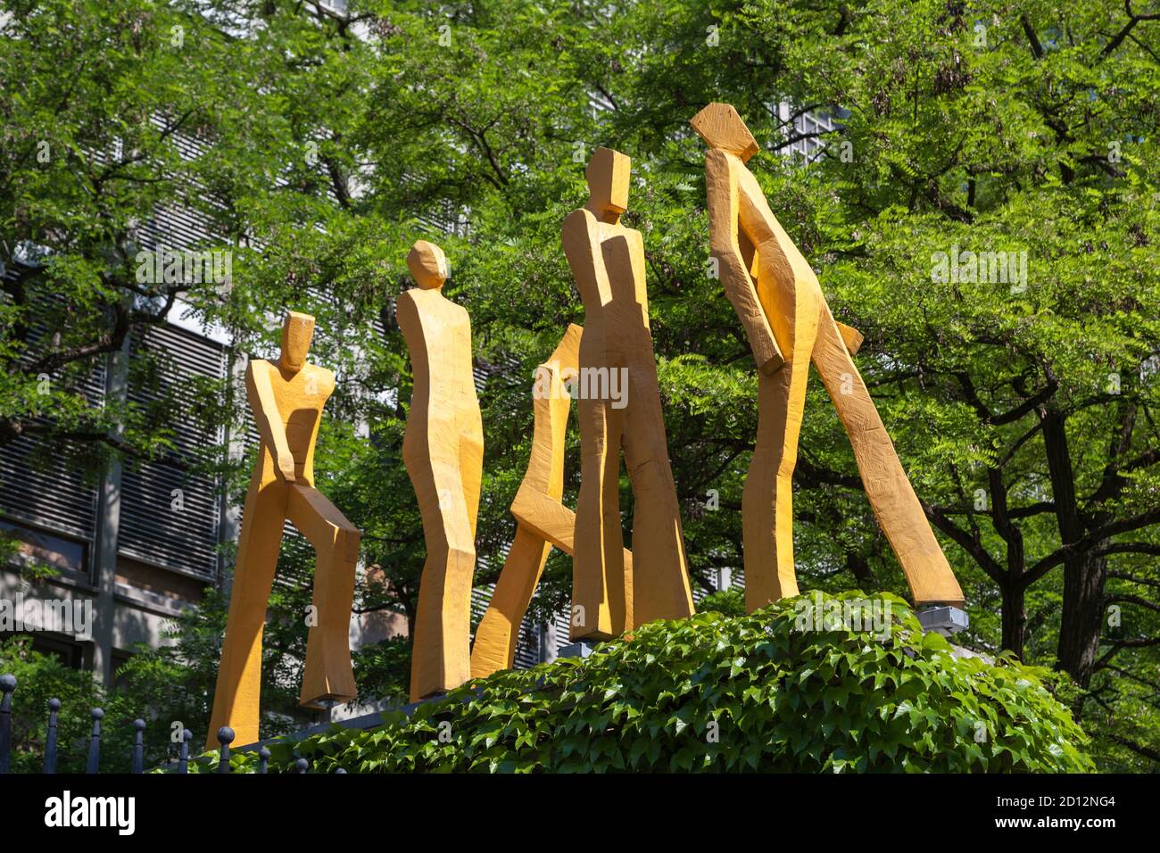 geography / travel, Germany, Bavaria, Munich, sculpture in front of vocational training center for str, Additional-Rights-Clearance-Info-Not-Available Stock Photo