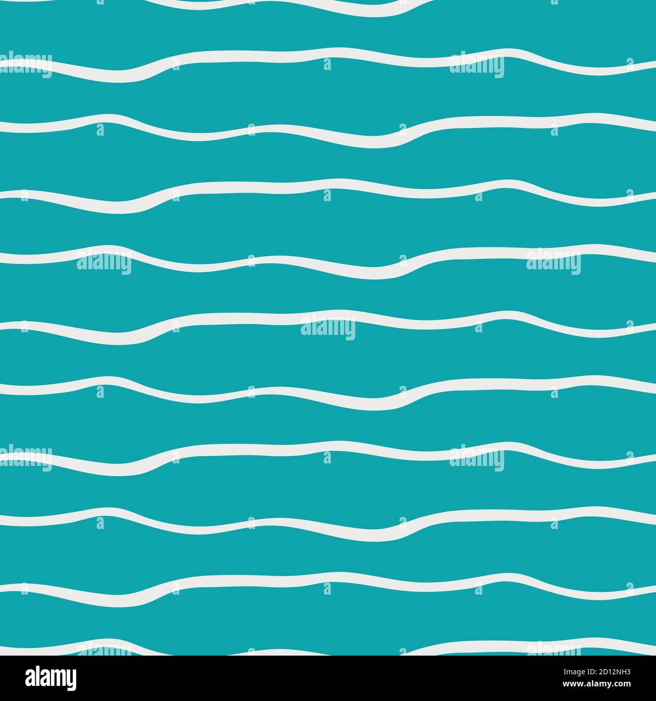 Abstract hand drawn doodle sea waves. Seamless vector pattern ...