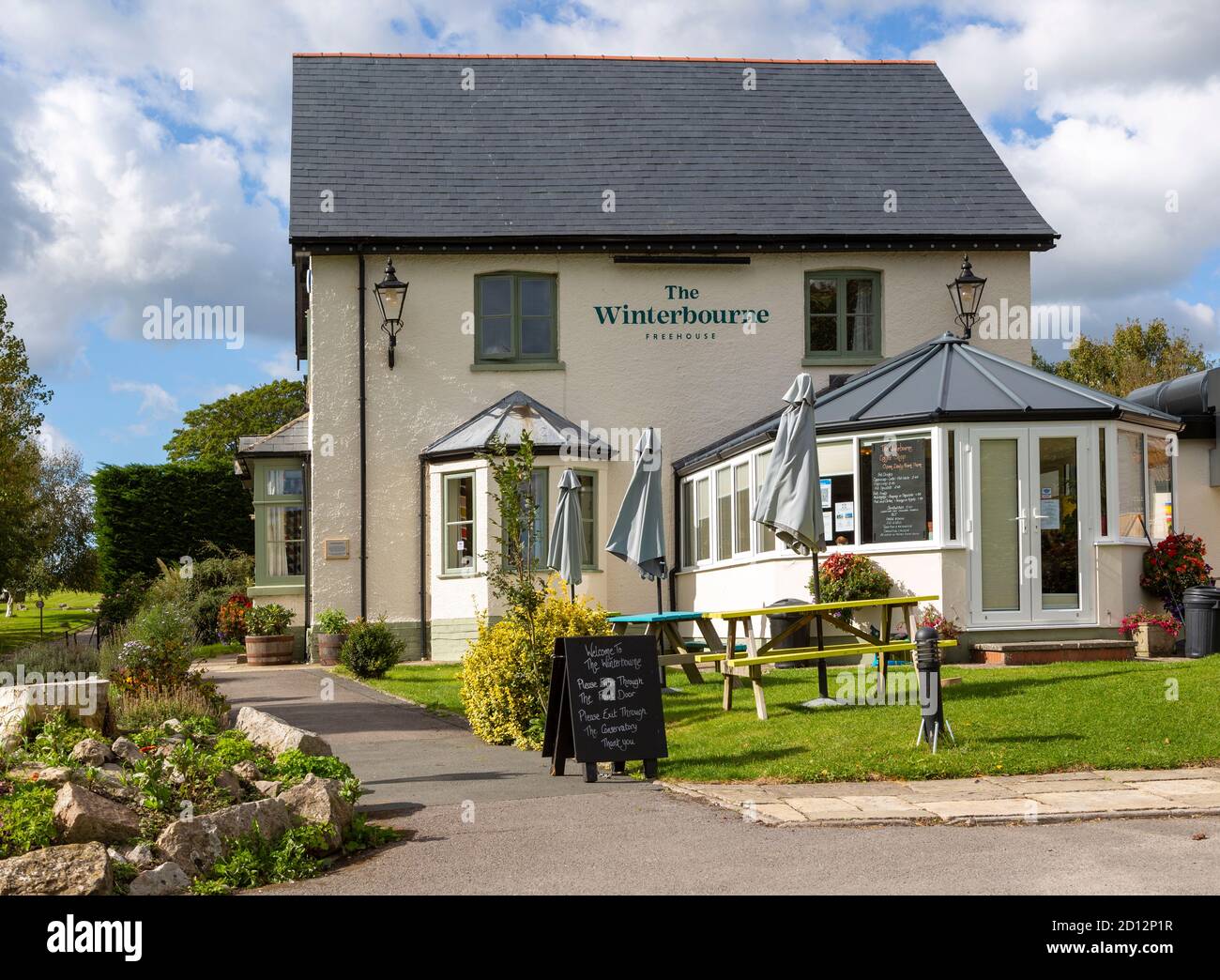 The Winterbourne freehouse community owned pub, Winterbourne Bassett, Wiltshire, England, Uk Stock Photo