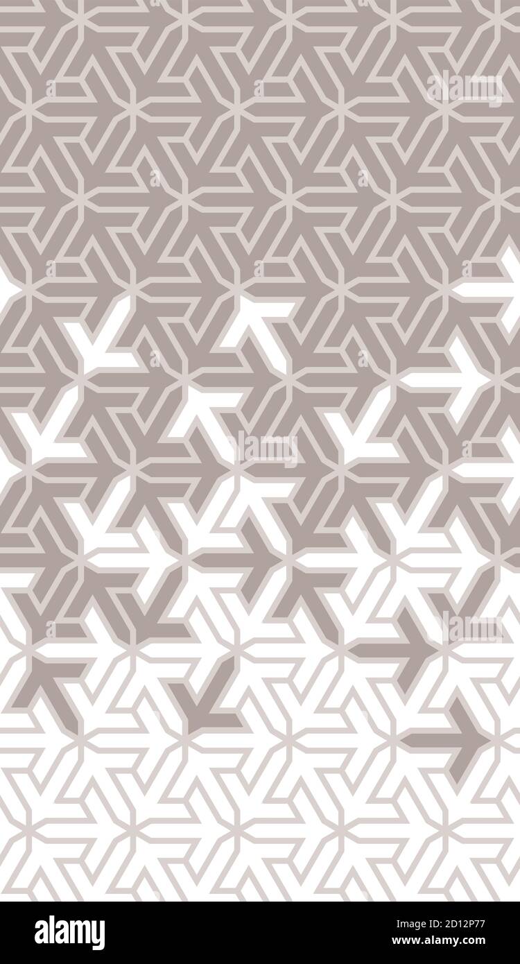 Arabian vector geometric pattern with arrows. Geometric halftone grey texture, border pattern Stock Vector