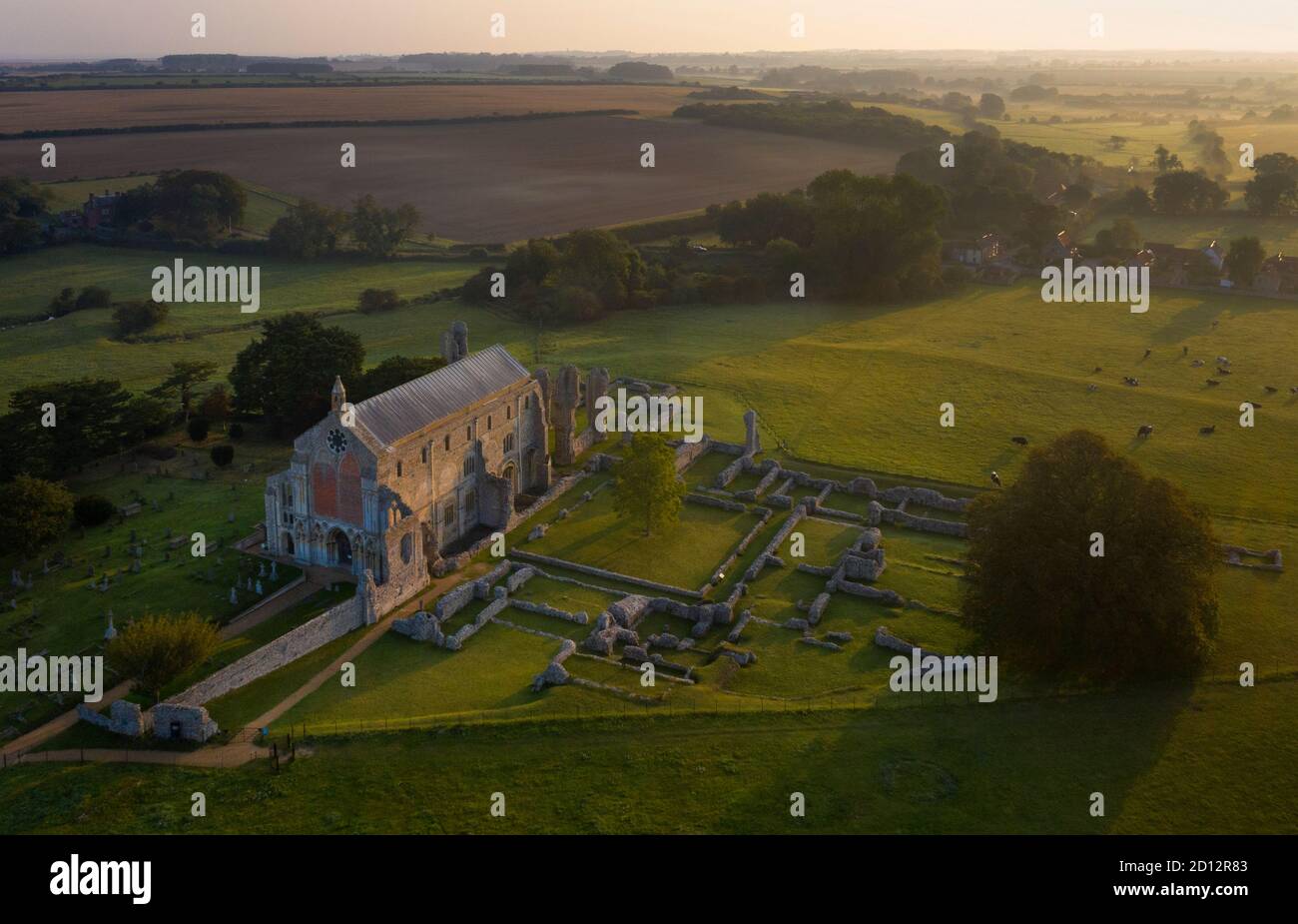Binham Priory, Binham, Norfolk,England Stock Photo