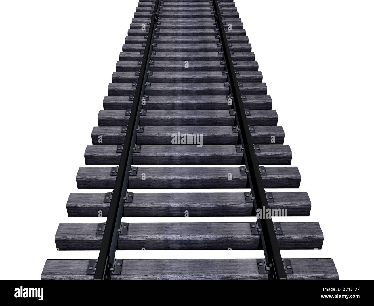 Tracks with sills for rail traffic Stock Photo Alamy