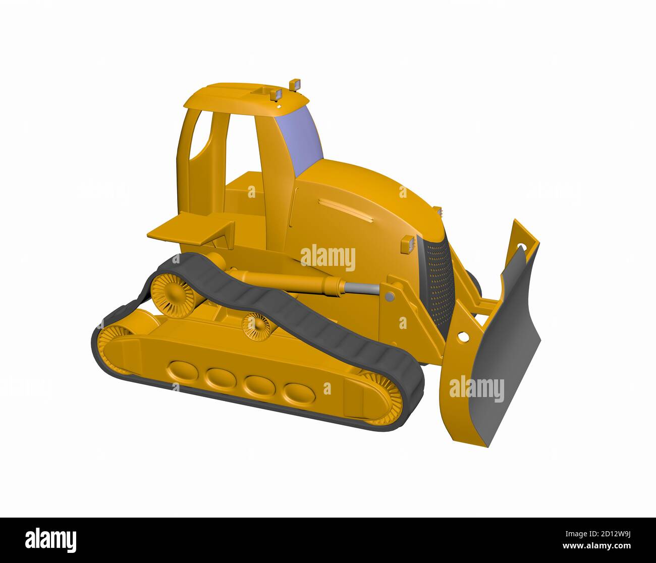 yellow excavator on construction site Stock Photo - Alamy