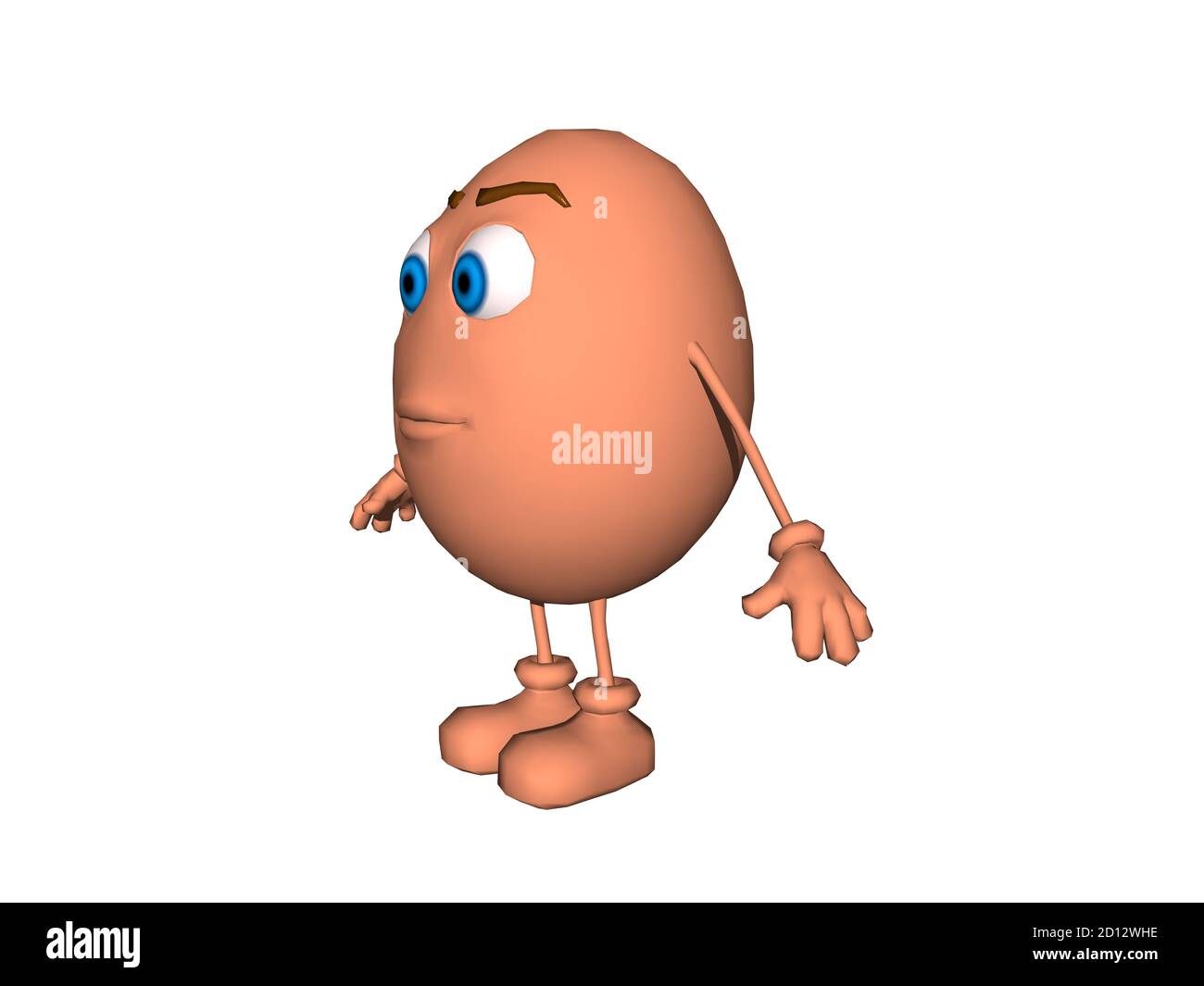 Cartoon egg with face and limbs Stock Photo Alamy