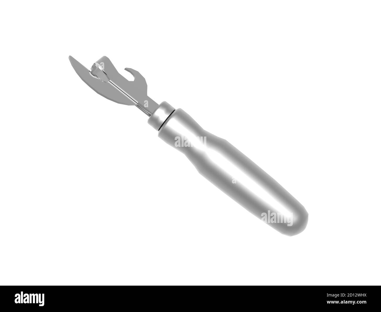 silver shiny steel can opener Stock Photo