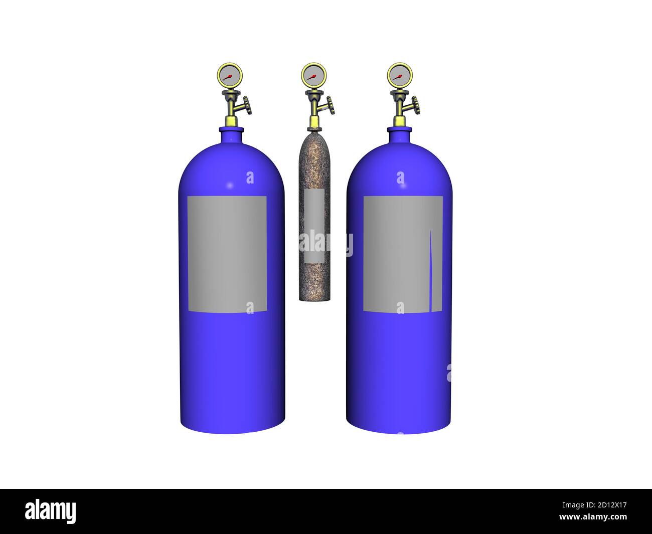 blue steel compressed air cylinders for diving Stock Photo Alamy