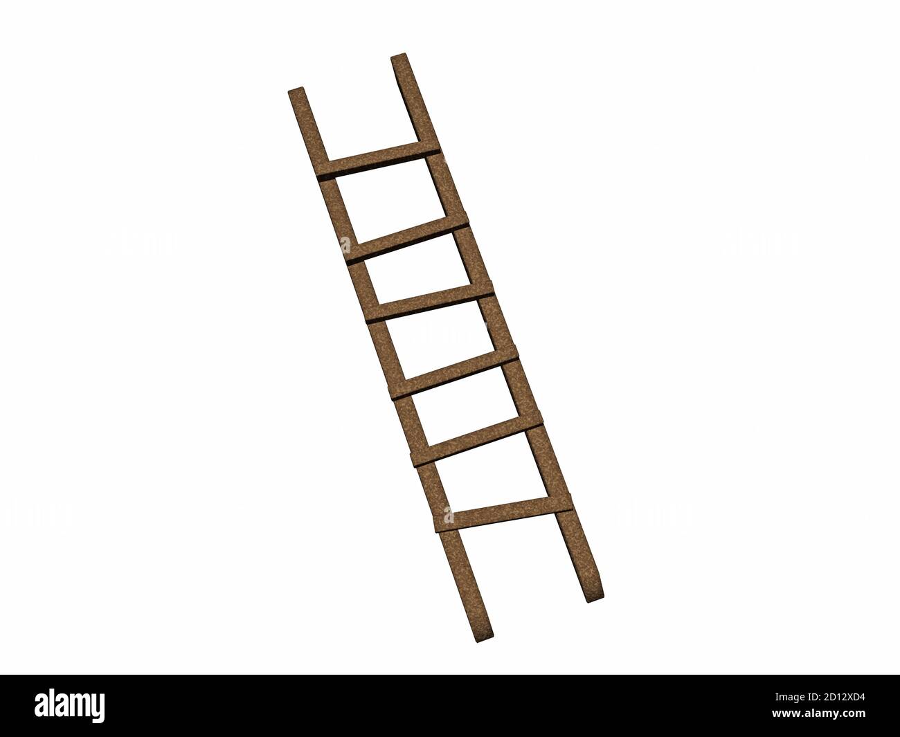 wooden ladder with rungs Stock Photo Alamy