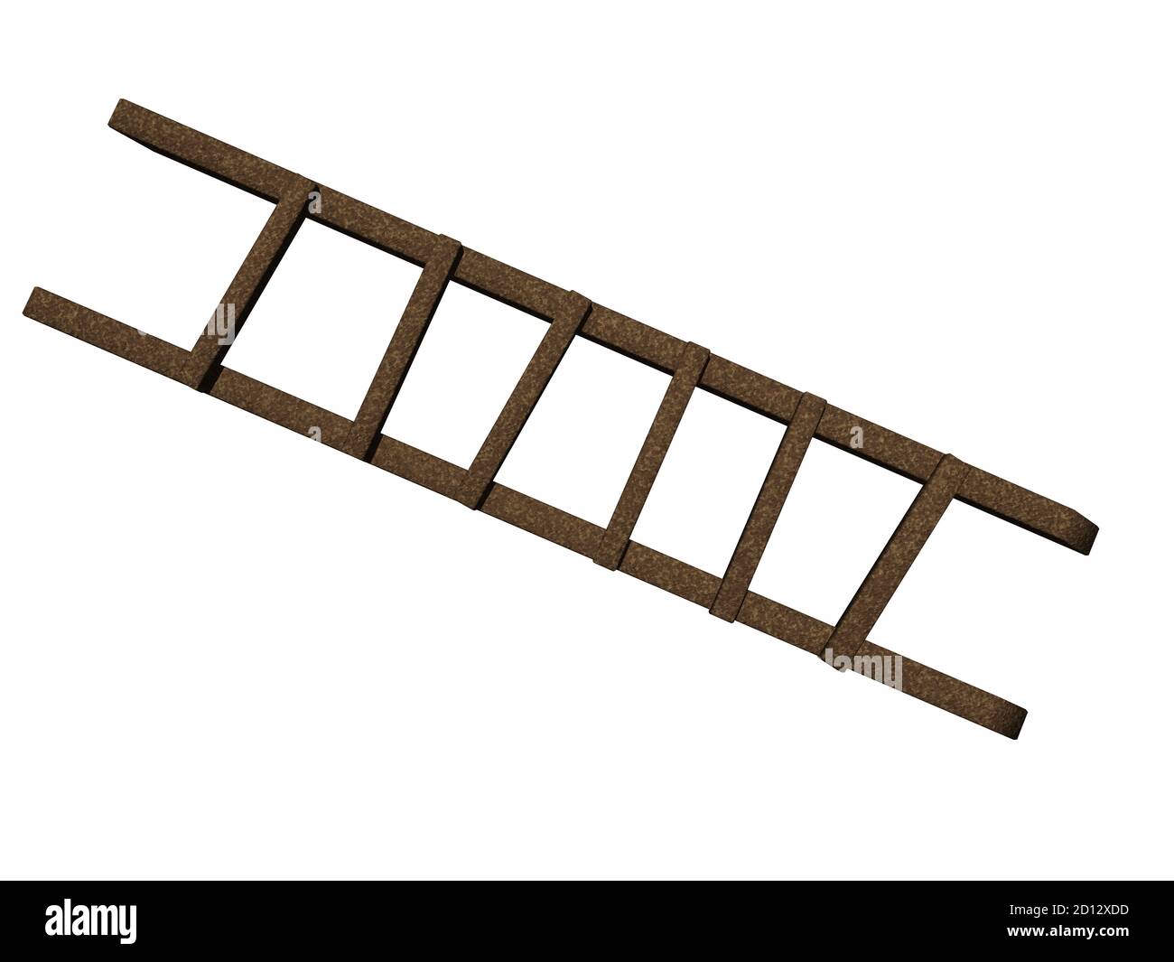wooden ladder with rungs Stock Photo Alamy