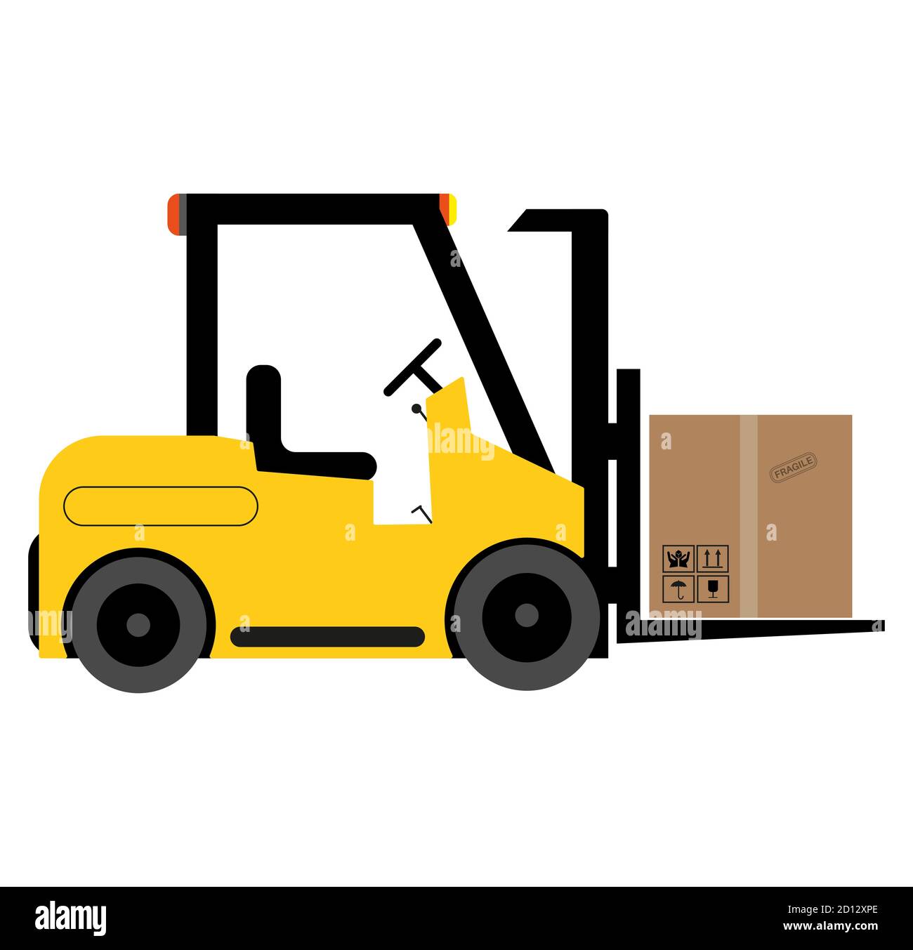 Fork Lift Truck vector illustration on a white background Stock Vector