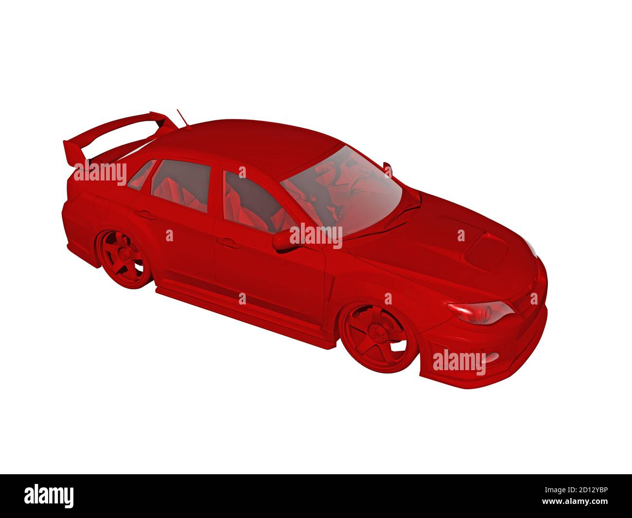 red sports car with spoiler Stock Photo Alamy