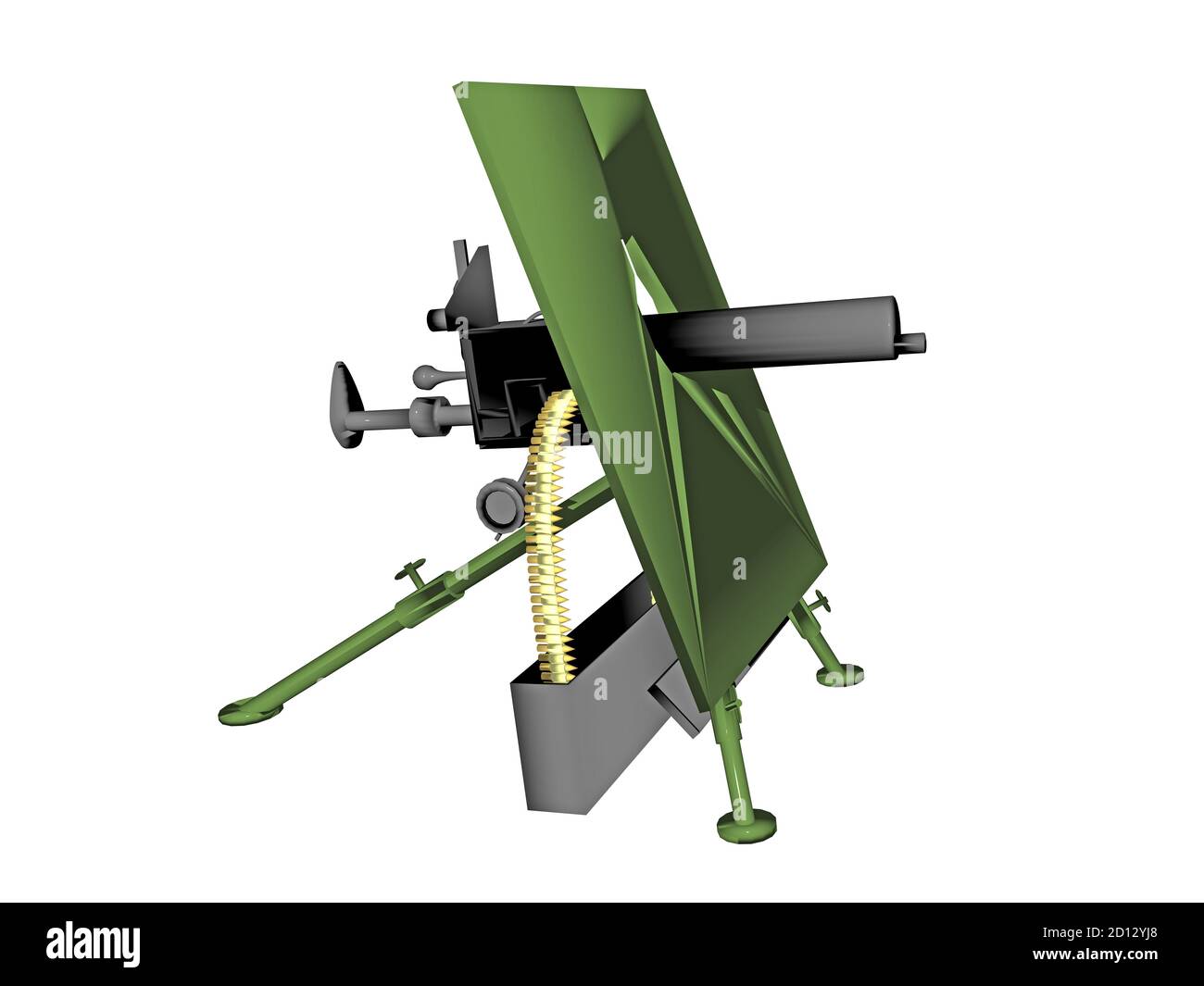 heavy artillery gun with protective shield Stock Photo Alamy