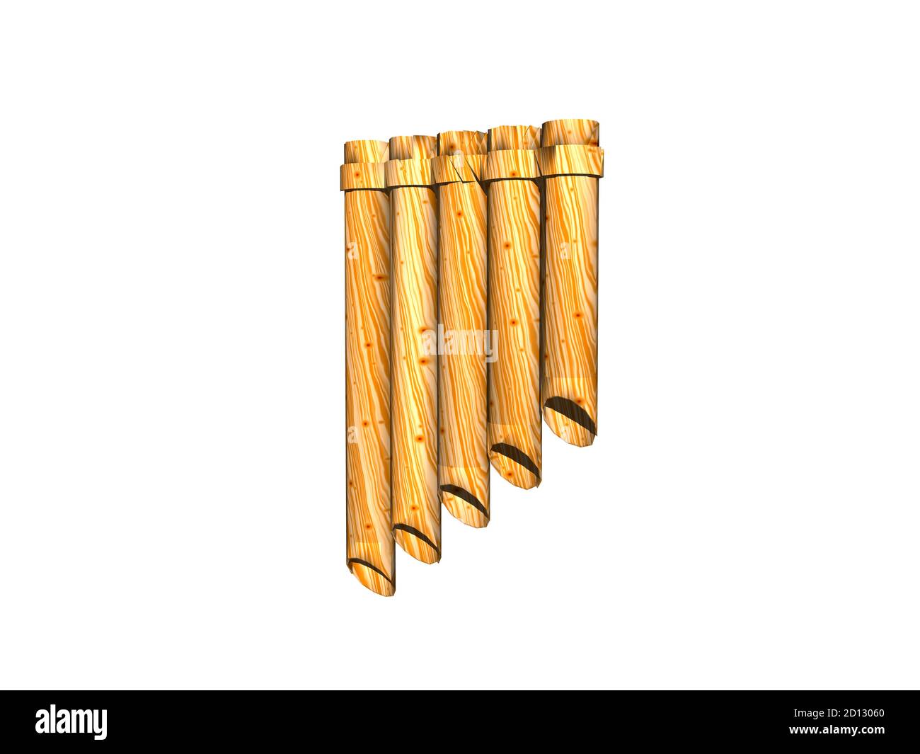 wooden panpipe for making music Stock Photo - Alamy