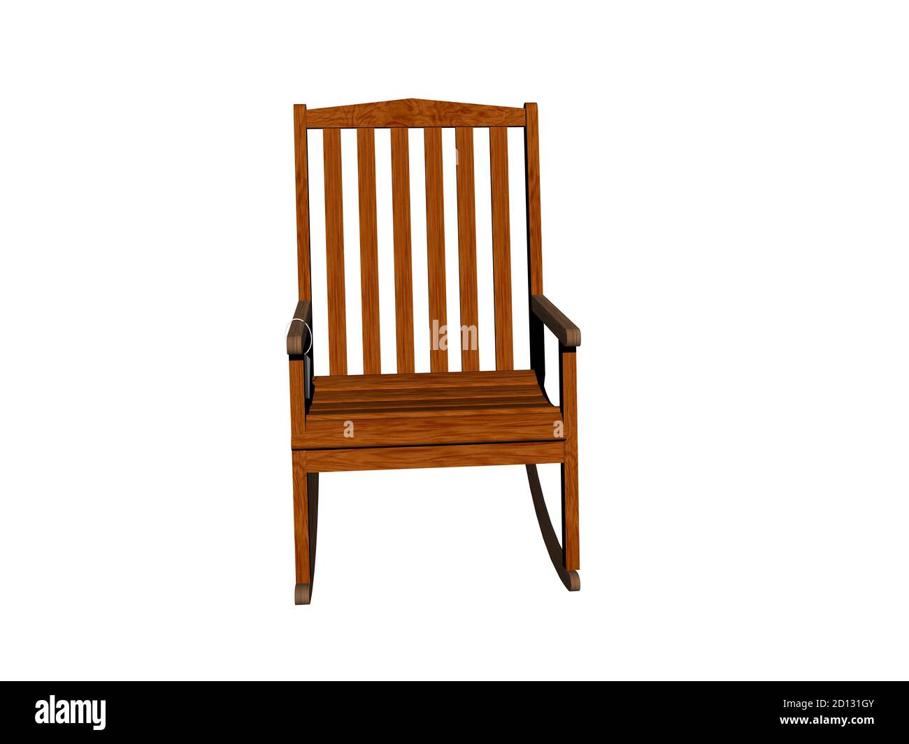 simple wooden rocking chair on the veranda Stock Photo Alamy