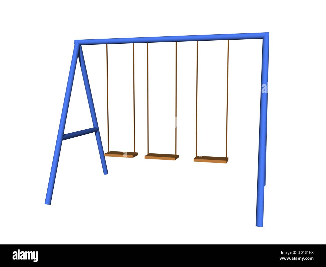 Playground with a swing and slide Stock Photo Alamy