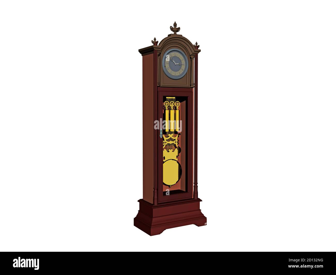 large heavy grandfather clock with pendulum Stock Photo Alamy