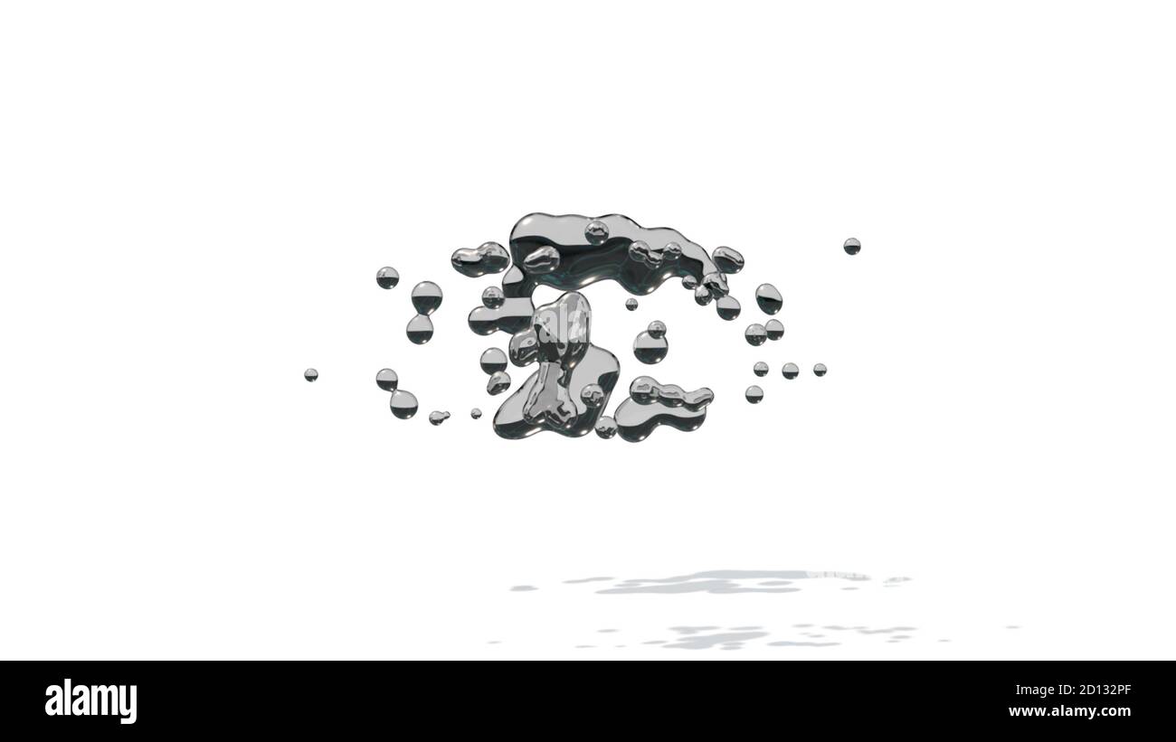 White water drops an white background. 3D rendering Stock Photo - Alamy