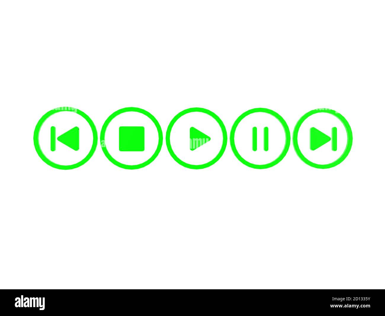 Round symbols for start stop on consumer electronics devices Stock ...