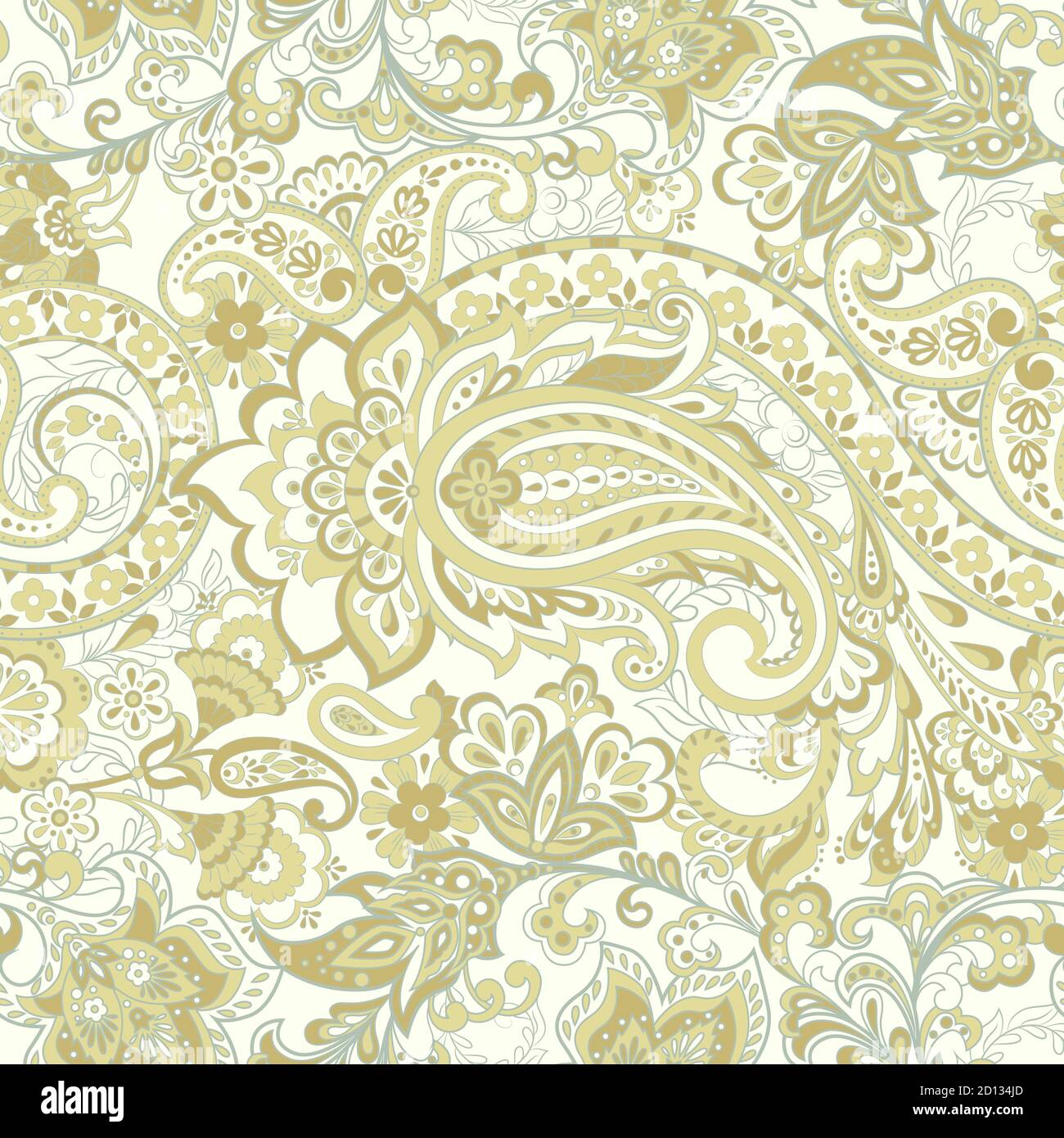 Colorful vector ornament. Ethnic Paisley Floral seamless pattern Stock ...