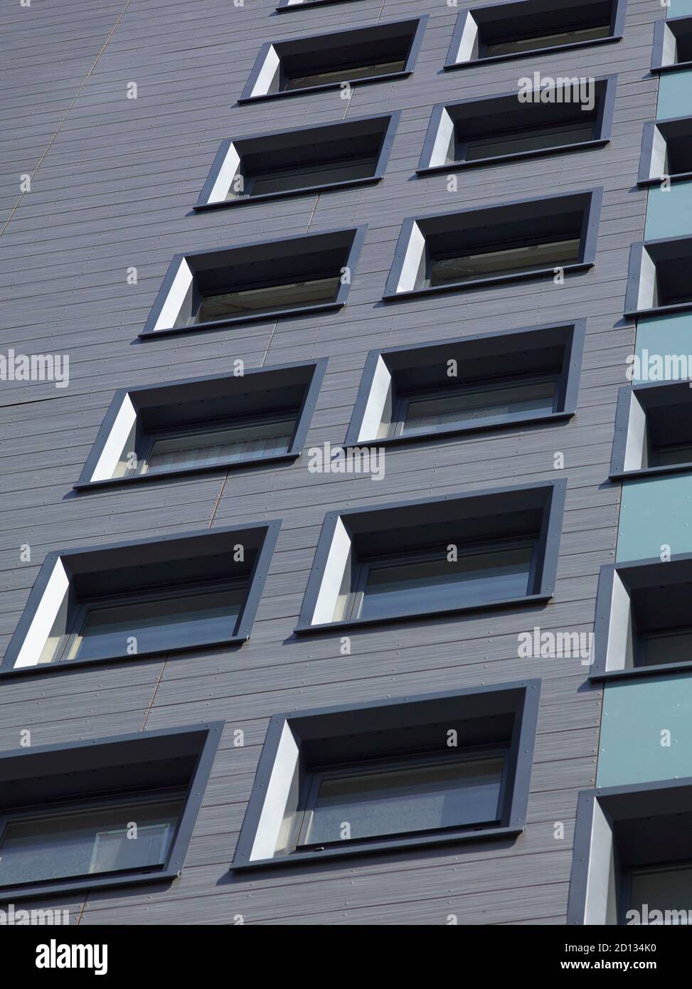 Reclad residential tower block, Stockport, north west England, UK Stock Photo Alamy